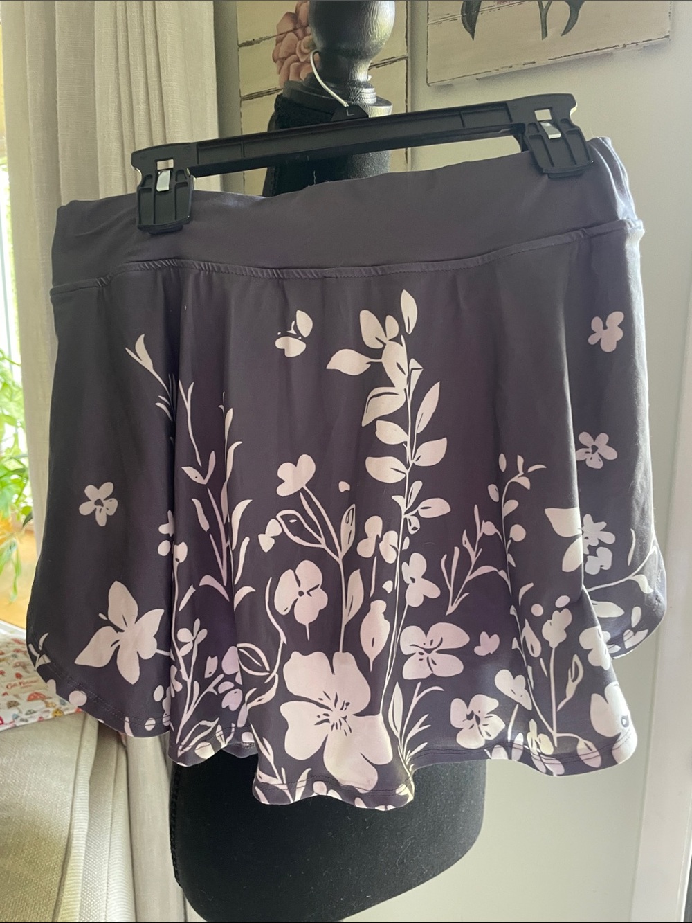 Women's Purple Floral Wrap Shorts